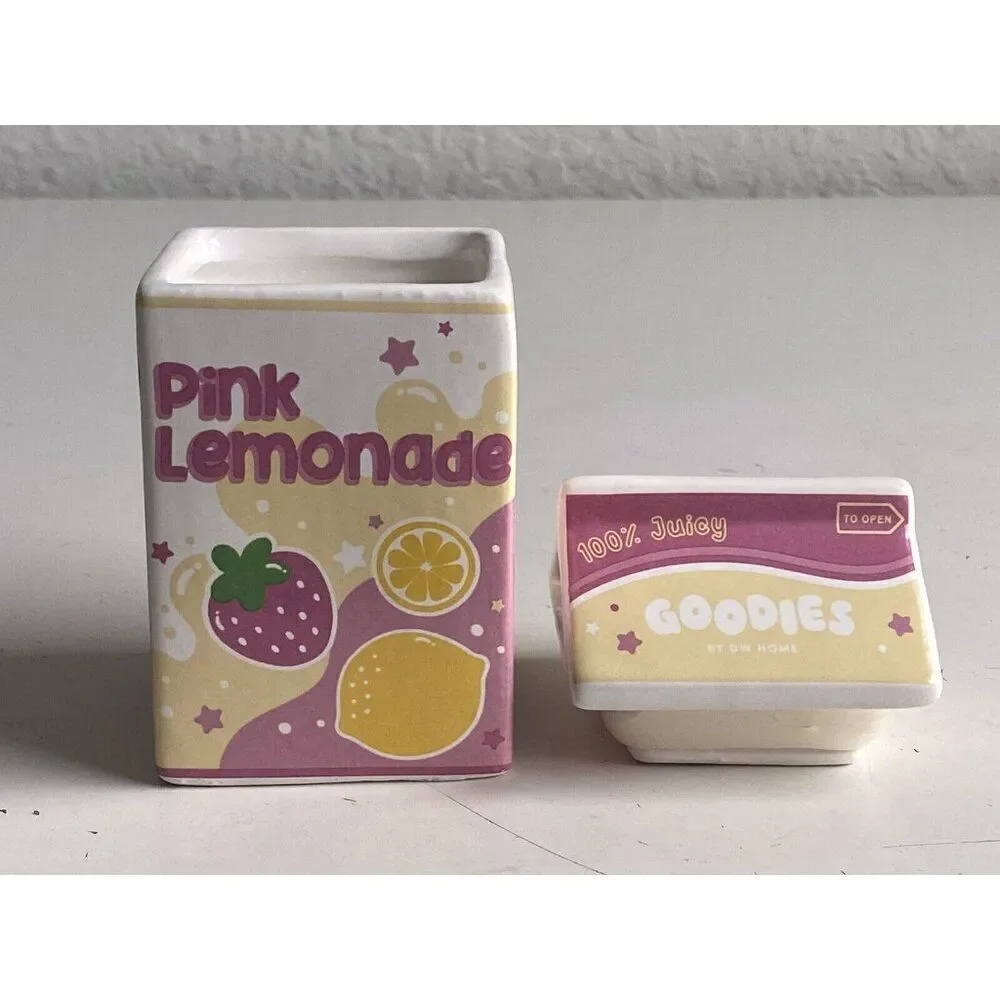 DW Home Goodies Pink Lemonade Scented‎ Candle 6.4 Oz Juice Box NEW